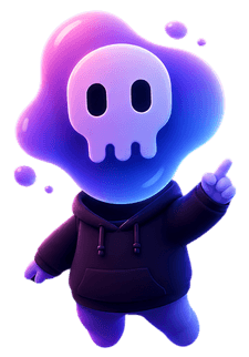 GhostPool character pointing toward earning stats